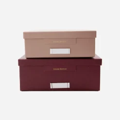 House Doctor Aufbewahrung|Storage boxes, HDKeep, Burgundy;Rose