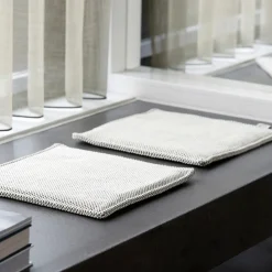 House Doctor Heimtextilien|Sitzpolster|Stuhlkissen, Cuun, Schwarz/Weiß