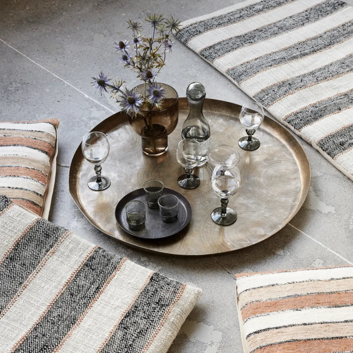 House Doctor Heimdekor|Tabletts|Tablett, Jhansi, Antikes Messing-Finish