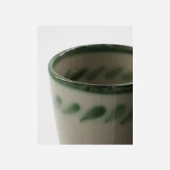 House Doctor Geschirr|Geschirr|Tasse, HDDiva, Off-White;Grün