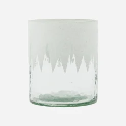 House Doctor Christmas Candle Holders|Teelichthalter, HDGlitt, Klar;Weiß;Glitzer