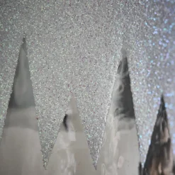 House Doctor Christmas Candle Holders|Teelichthalter, HDGlitt, Klar;Weiß;Glitzer