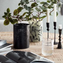 House Doctor Heimdekor|Teelichthalter Und Kerzenständer|Teelichthalter, HDRando, Schwarz