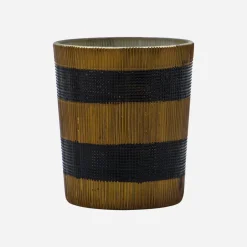 House Doctor Heimdekor|Teelichthalter Und Kerzenständer|Teelichthalter, HDStripe, Braun;Schwarz