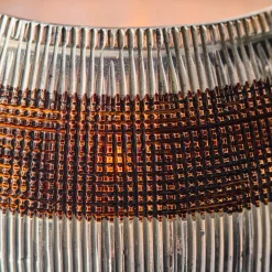 House Doctor Heimdekor|Teelichthalter Und Kerzenständer|Teelichthalter, HDStripe, Silber-Finish;Braun