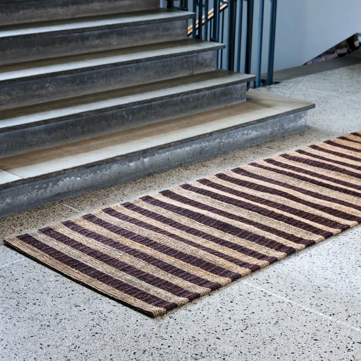 House Doctor Heimtextilien|Fußmatten|Teppich, HDBlock, Braun;Natur