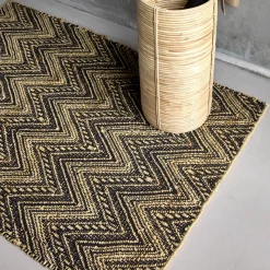 House Doctor Heimtextilien|Teppiche|Teppich, HDMonta, Schwarz;Natur