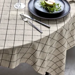 House Doctor Küchentextilien|Küchentextilien|Tischdecke, HDJoin, Schwarz;Off-White