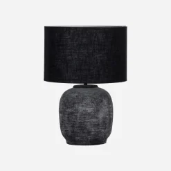 House Doctor Schlafzimmerbeleuchtung|Beleuchtung|Tischleuchte inkl. Lampenschirm, HDTahi, Schwarz