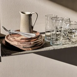 House Doctor Küchentextilien|Küchentextilien|Tischläufer, HDFica, Schwarz;Natur