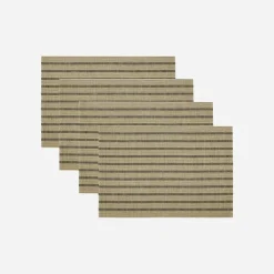 House Doctor Geschirr|Geschirr|Tischset, HDFica, Schwarz;Natur