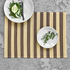 House Doctor Geschirr|Geschirr|Tischset, HDRayas, Braun;Natur