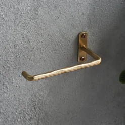 House Doctor Badezimmeraccessoires|Aufbewahrung Im Badezimmer|Toilettenpapierhalter, HDWelo, Oberfläche aus gebürstetem Messing