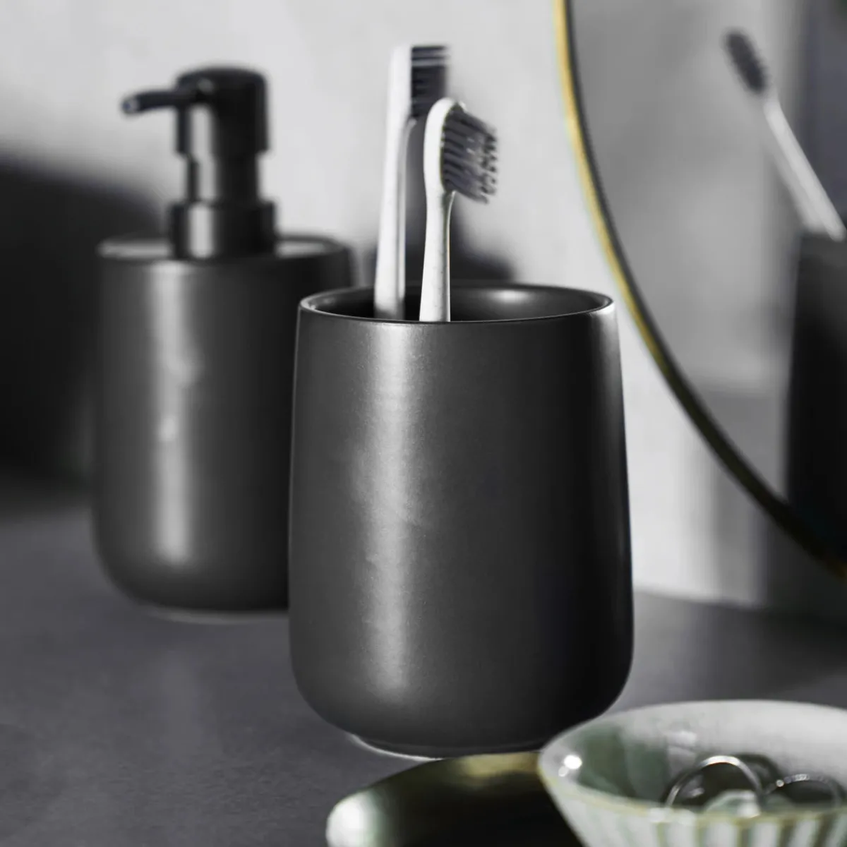 House Doctor Badezimmeraccessoires|Aufbewahrung Im Badezimmer|Tumbler, HDEdga, Black