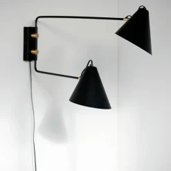 House Doctor Schlafzimmerbeleuchtung|Beleuchtung|Wandleuchte, Club Double, Schwarz