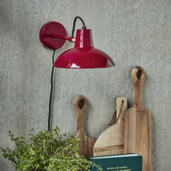 House Doctor Schlafzimmerbeleuchtung|Beleuchtung|Wandleuchte, HDDesk, Rot