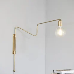 House Doctor Schlafzimmerbeleuchtung|Beleuchtung|Wandleuchte, Swing, Messing