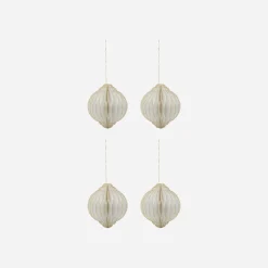 House Doctor Christmas Ornaments|Weihnachtsschmuck, HDAlsta, Off-White;Gold