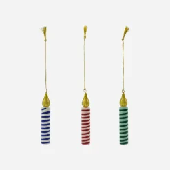 House Doctor Christmas Ornaments|Weihnachtsschmuck, HDCandle, Grün;Rose;Blau