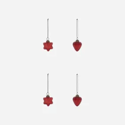 House Doctor Christmas Ornaments|Weihnachtsschmuck, HDHeart and Star, Rot