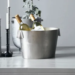 House Doctor Cocktailzubehör|Cocktailzubehör|Weinkühler, Buck, Gebürstetes Silber