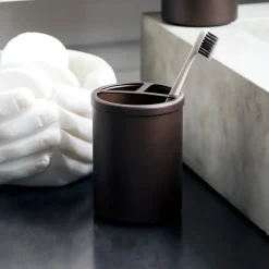 House Doctor Badezimmeraccessoires|Aufbewahrung Im Badezimmer|Zahnputzbecher, Bush, Braun